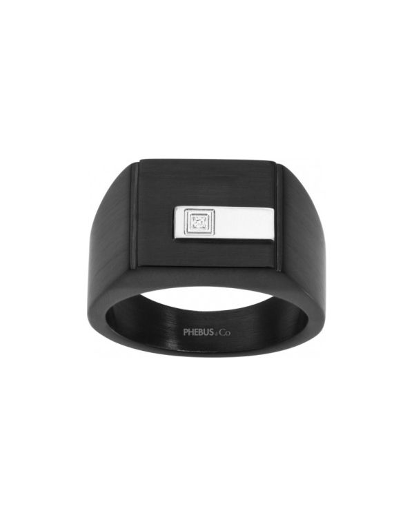 Phebus - Diamant Ring Edelstahl - Men's Classic
