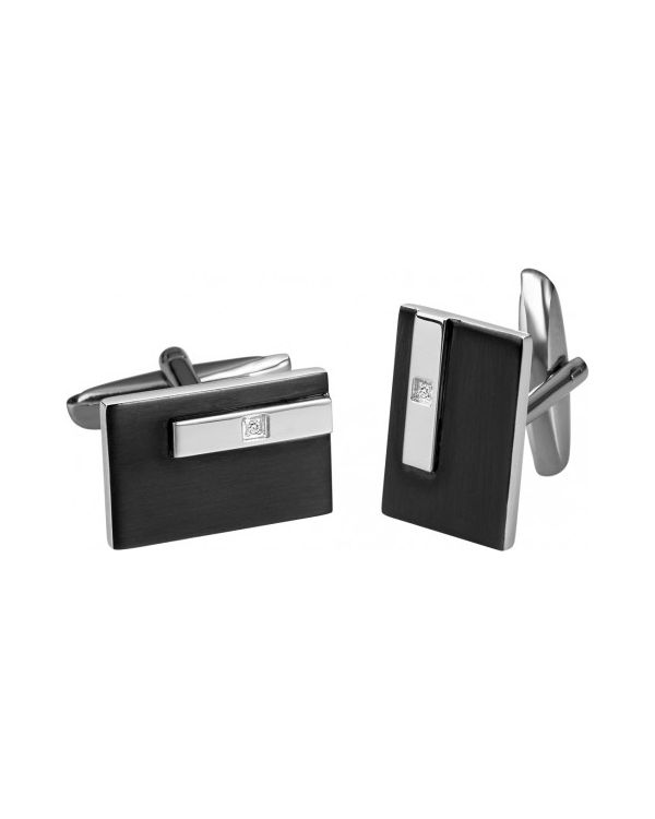 Phebus - boutons de manchettes diamant acier inoxydable - Men's Classic