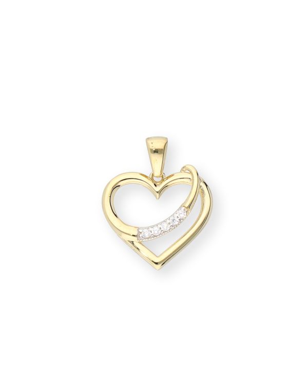 Zirkonia Anhänger Gold 18 ct - Hearts von Carat