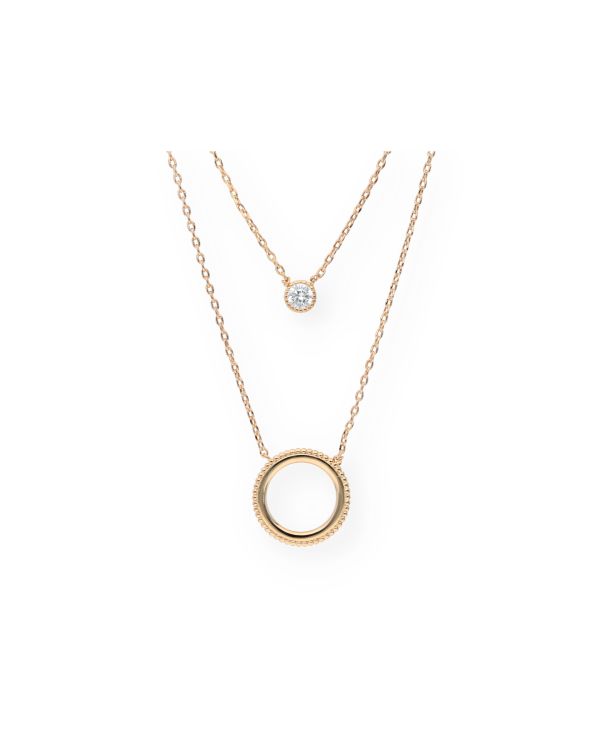 Collier Zirconia Laiton plaqué - Style de Carat