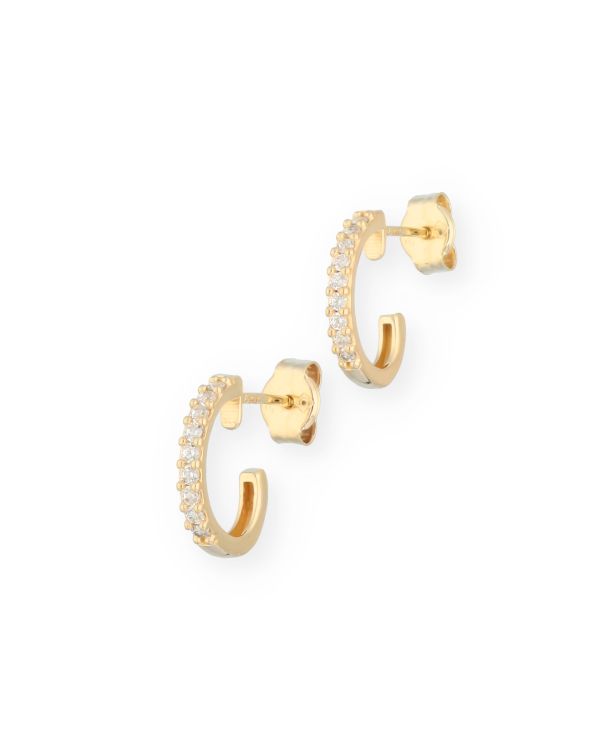 Créoles Zirconia Or 9 ct - Style de Carat